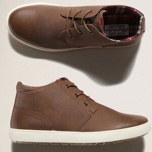 FLAG & ANTHEM WESTON MID-TOP SNEAKER.  BROWN.   MEN'S SIZE 8.5.